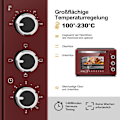 Miniatyrbild 5 av 9: Rootz miniugn - Kompakt elektrisk spis - Köksapparat - Intelligent temperaturkontroll, mångsidig användning, enkelt underhåll - 47,4 cm x 29,5 cm x 29