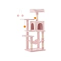 Miniatyrbillede 1 af 6: Rootz Jelly Pink Cat kradsestolpe - Kattetræ - Katteklatrestativ - Spånplade Plys Sisal - 45cm x 35cm x 112cm - Robust konstruktion - Multi-Cat Hushol
