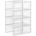 Pikkukuva 3 / 8: Rootz-kenkälaatikot - Säilytyslaatikot - Pinottava - 8 kpl sarja - Järjestelyt - Läpinäkyvä - 28 x 31 x 24,5 x 17,5 cm 36 x 21 cm