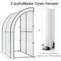 Miniatyrbild 4 av 4: Rootz Premium Lean-to Greenhouse - Trädgårdsväxthus - Utomhusväxthus - UV-skydd - Hållbar design - Enkel montering - 200 cm x 210 cm x 100 cm