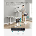 Miniatyrbillede 3 af 8: Rootz Elektrisk ståbord - Højdejusterbart skrivebord - Sit Stand-skrivebord - Spånplade - Stålramme - 60cm x 140cm x (72-120cm) - Hvid/Grå