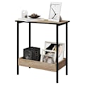 Miniatyrbillede 7 af 9: Rootz Sidebord - Kaffestativ - Dagligstue Accent - Opbevaringsskrivebord - Udstillingsplatform - Loungemøbler - Lys Eg + Sort - 50x55x25 cm