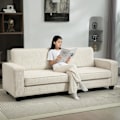 Miniatyrbillede 2 af 10: ROOTZ 3 -SEATER SOFA - Stue Couch - White Sofa - Optimal support - 227 x 84 x 87 cm