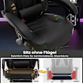 Miniatyrbild 7 av 9: Rootz Gaming Chair - Kontorsstol - Racing Chair - Justerbar höjd & fällbar - Ergonomisk design - 121-128cm x 56cm x 46cm
