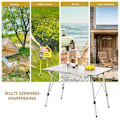 Miniatyrbild 6 av 8: Rootz campingbord i aluminium - Bärbart fällbart bord - Justerbart utomhusbord - Robust, väderbeständig, lätt - 68,5 cm x 59-78,5 cm x 120 cm