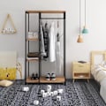Miniatyrbillede 4 af 7: Rootz multifunktionelt tøjstativ - Organizer - Garderobestativ - Rigelig opbevaring - Holdbar og stabil - Nem montering - 90 cm x 40 cm x 167 cm