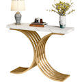 Miniatyrbillede 1 af 2: Rootz Faux Marble Console Bord - Entry Bord - Sofabord - Luxury Touch - 100,0 cm L x 30,0 cm D x 82,5 cm H.