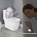 Miniatyrbillede 5 af 9: Rootz Thermoset O-formet toiletsæde - Soft Close Låg - Quick Release - Rustfrit stål Hængsler - Antibakteriel - 37cm x 47,5cm