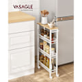 Miniatyrbillede 2 af 9: Rootz Oak White Trolleyvogn - Opbevaringsvogn - Rullevogn - Spånplade og stål - Letvægts - Nem montering - Pladsbesparende - 13 cm x 45,4 cm x 77 cm