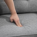 Miniatyrbild 4 av 4: Rootz Accent Chair - Stoppad stol - Sovrum - Linnelook Ovandel - Avtagbara kuddar - Vardagsrum - Knappsöm - Svart + Guld + Grå - 76L x 68W x 80H cm