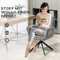 Miniatyrbillede 6 af 11: Rootz polstret accentstol - drejelig lænestol - moderne loungestol - 360 ° rotation - 60 cm x 61 cm x 88 cm - Comfy Gray Design