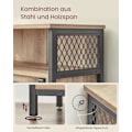 Miniatyrbild 8 av 9: Rootz Skänk - Ek Brun-Svart - Spånskiva Stål - Stor förvaringsenhet - 30cm x 70cm x 80cm - Robust - 17,6 kg - Enkel montering