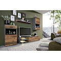 Miniatyrbillede 4 af 5: Rootz Living Room Set - Lounge Wall - Modern Furniture Collection - Oldwood Finish -246 x 182 x 37 cm