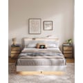 Miniatyrbillede 7 af 7: Rootz 2 -stykke sæt Bedside Table - Natbord - Slutbord - Opladestation - Grå, brun - 35 cm x 40 cm x 59 cm
