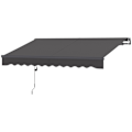 Miniatyrbillede 1 af 10: Rootz Klemmmarkise Markise - Udtrækkelig baldakin - Solskygge - UV -beskyttelse - 296 cm x 250 cm - Holdbart aluminium & polyester stof