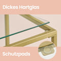 Miniatyrbild 4 av 6: Rootz Subsis Console Table - Hard Glass - Sofatic - Elegant Design - 20x100x80cm Guldtransparent