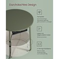 Miniatyrbillede 6 af 9: Rootz 3-delt sidebord - Forest Green Creme White - Spånplade Stål Polyester - Bærbare udendørsmøbler - Opbevaringskurv - Letvægts - 45cm x 50cm x 50cm