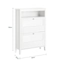 Miniatyrbillede 4 af 9: Rootz skoskab - Opbevaring i entré - Skoopbevaring - MDF og PB - 80 cm x 108 cm x 25 cm - Letvægts - Nem montering