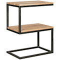 Miniatyrbillede 2 af 7: Rootz sidebord S-form massiv træ akacie - metal 45 x 60 x 30 cm - Design Stuebord Landlig stil - Anstellisch opbevaringsbord firkantet