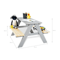 Miniatyrbillede 2 af 6: Rootz børnepicnic bænk - udendørs bord til børn - siddepladser i massivt træ - holdbart design - 90 cm x 79 cm x 50 cm
