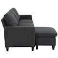 Miniatyrbillede 5 af 8: Rootz Sofa - Hjørnesofa - Stofsofa - Hjørnesofasæt - L-Shape Sofa - Mørkegrå - 197 x 139 x 91 cm