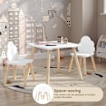 Miniatyrbild 6 av 8: Rootz 3-delade sittplatser för barn - Montessoribord och stolar - Molnformat ryggstöd - Säkerhetsfunktioner - Utrymmesbesparande design - 50 cm x 44 c
