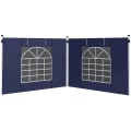 Miniatyrbillede 1 af 6: Rootz Gazebo - Sidepaneler - Udskiftning af 2 sider - Pop Up Gazebo - Med vinduer og døre - Blå - 295W x 195H cm