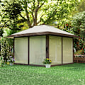 Miniatyrbillede 9 af 10: Rootz 4x4m Garden Pavilion - Garden Tent - Party Telt - UPF50+ UV -beskyttelse - 400 cm x 400 cm x 281 cm
