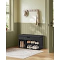 Miniatyrbillede 2 af 6: Rootz Shoe Rack bænk - Skoopbevaring - Entryway Organizer - Spånplade - PU læder - 30cm x 80cm x 44cm
