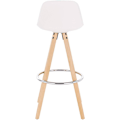 Miniatyrbild 8 av 8: Rootz Barpall - Frukostpall - Kökspall - Imiterat läder - 38,5 cm x 33 cm x 96,5 cm - Förkromat fotstöd - Ergonomisk design