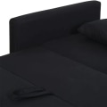 Miniatyrbillede 5 af 6: Rootz 2 pers. sovesofa - konvertibel sovesofa - Moderne stof Loveseat sofa sofa med 2 hynder - Skjult opbevaring til stuen - Gæsteværelse - Mørkegrå -