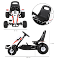 Pikkukuva 2 / 11: Rootz Go-Kart polkimella - Valkoinen - Teräs - 40,94 cm x 25,98 cm x 22,44 cm