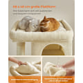 Miniatyrbild 3 av 8: Rootz Cat-skrapstolpe - Beige - Spånskiva plysch - Sisalrep - Stort 68cm x 48cm x 101cm - Robust - 14,3 kg - 3 leksaker - Anti-tip - Enkel montering