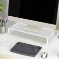 Miniatyrbillede 2 af 5: Rootz TV bænk Top Screen Stand - Transparant - Glas - 53 cm x 7,48 cm x 3,54 cm