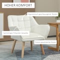 Miniatyrbillede 4 af 10: Rootz Scandinavian Style Lounge Chair - Læsestol - Fløjlspolstret stol - Moderne Design - Tyk polstring - 67cm x 61,5cm x 71cm