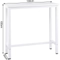 Miniatyrbillede 3 af 6: Rootz Modern Bar Table - Konsolbord - Spisebord - Robust jernstel - Ridsefast - Vandafvisende - 40cm x 100cm x 100cm