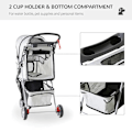Pikkukuva 4 / 9: Rootz Dog Stroller - Dog Cart - Dog Buggy - Dog Trolley -  Trolley Pet - Pet Travel Stroller - Puppy Jogger Carrier - Grey - 75L x 45W x 97H cm