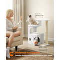 Miniatyrbillede 1 af 9: Rootz Cat kradsestolpe - Kattetræ - Klatretårn - Spånplade - Plys - Sisal - 66cm x 40cm x 86cm