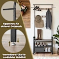 Pikkukuva 3 / 6: Rootz Cloakroom Stand - vaatekaappijalusta - käytävän järjestäjä - kenkäpenkki - 72 cm x 33,7 cm x 183cm