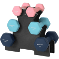 Miniatyrbild 1 av 8: Rootz Halterset - Hantlar - Halterstandaard - Hexagon - 2 x 1 kg - 2 x 2 kg - 2 x 3 kg
