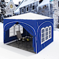 Pikkukuva 5 / 8: Rootz Ultimate Outdoor Gazebo - Säänkestävä paviljonki - Perheteltta - Vahva teräsrakenne - UV-suoja - Helppo asennus - 3x3m