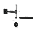 Miniatyrbillede 3 af 5: Rootz Bokseramme - Spinning Bar - Vægmonteret Bokseramme - Foldbar med refleksstang - Højdejusterbar - 360° sving - Til voksne - Sort - 79L x 72W x 20