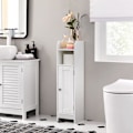 Miniatyrbillede 3 af 9: Rootz White Badeværelsesskab - Opbevaringsorganisator - MDF-møbler - Kompakt design - Anti-Tip-enhed - Nem montering - 18cm x 20cm x 80cm