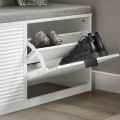 Miniatyrbillede 7 af 9: Rootz Shoe Opbevaringsbænk - Skoskab med sæde - Entryway Organizer - Pladsbesparende design - Komfortable siddepladser - Holdbar MDF-konstruktion - 10