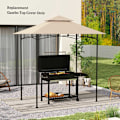 Miniatyrbillede 9 af 11: Rootz Garden Gazebo Replacement Tarpaulin - BBQ Grill Gazebo Roof - Sunshade Canopy - UPF50+ Beskyttelse - 244 cm x 152 cm