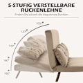 Miniatyrbillede 5 af 10: Rootz sovestol - gæsteseng - sovesofa - 5-niveau justerbart ryglæn - Robust stålramme - 102 cm x 73 cm x 81 cm