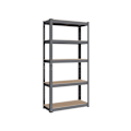 Miniatyrbillede 1 af 7: Rootz Grey Opbevaringsstativ - Reol - Metalstativ - Galvaniseret stål - MDF - Heavy Duty - 30 cm x 75 cm x 150 cm - 9,3 kg - 130 kg Hyldekapacitet - 6