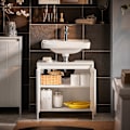 Miniatyrbillede 3 af 9: Rootz MDF Base Cabinet - Badeværelsesopbevaringsenhed - Justerbare hylder Arrangør - Rumbesparende design - 60x61x30cm