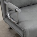Miniatyrbild 4 av 4: Rootz Bäddsoffa - Dubbelsoffa - Gästsäng - Stålram - Mjukt fodral i fuskmocka - Inklusive 2 kuddar - Sammetspolyester - Grå - 105W x 60D x 37H cm