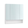 Miniatyrbillede 1 af 7: Rootz Cloud White Badeværelsesskab - Opbevaringsenhed - Spånplade, glas - Moderne design - 16,5 cm x 70 cm x 75 cm